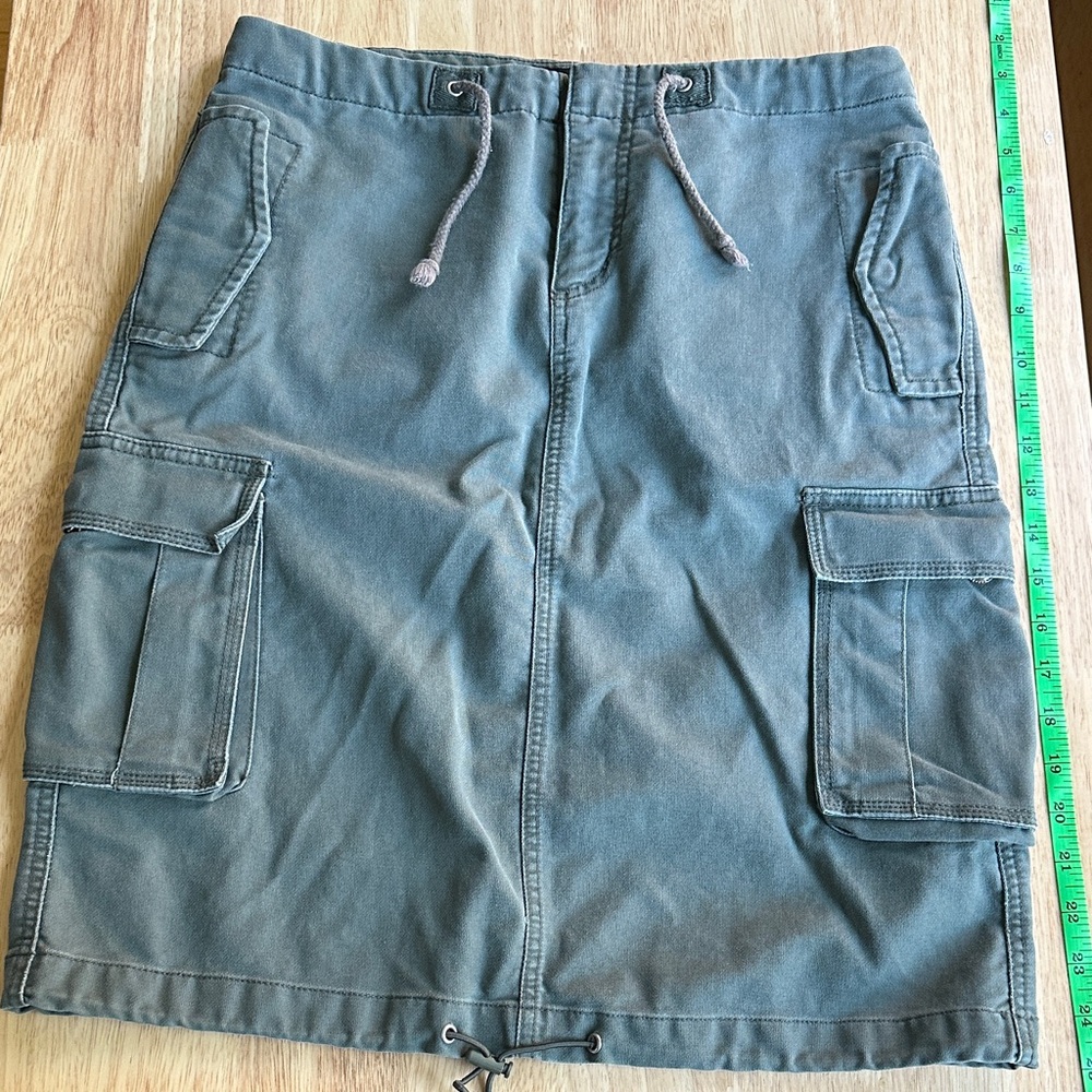 No Boundaries Olive Cargo Skirt